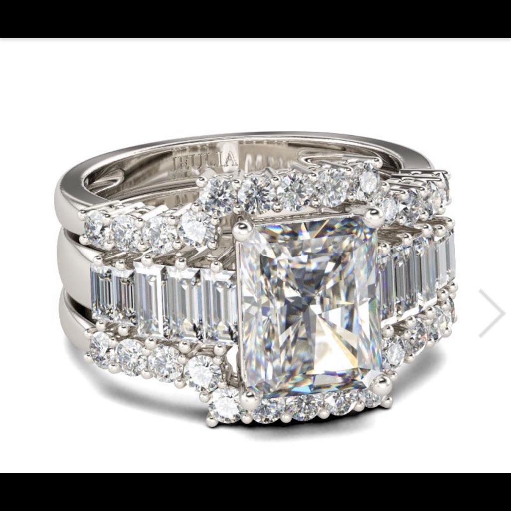 Jeulia Elegant Wedding Ring Set, Size 9